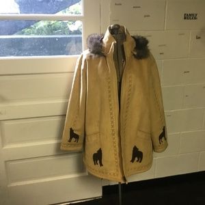 Coldwater Creek Faux Fur Coat 